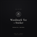 Wordmark Tee + Sticker Bundle